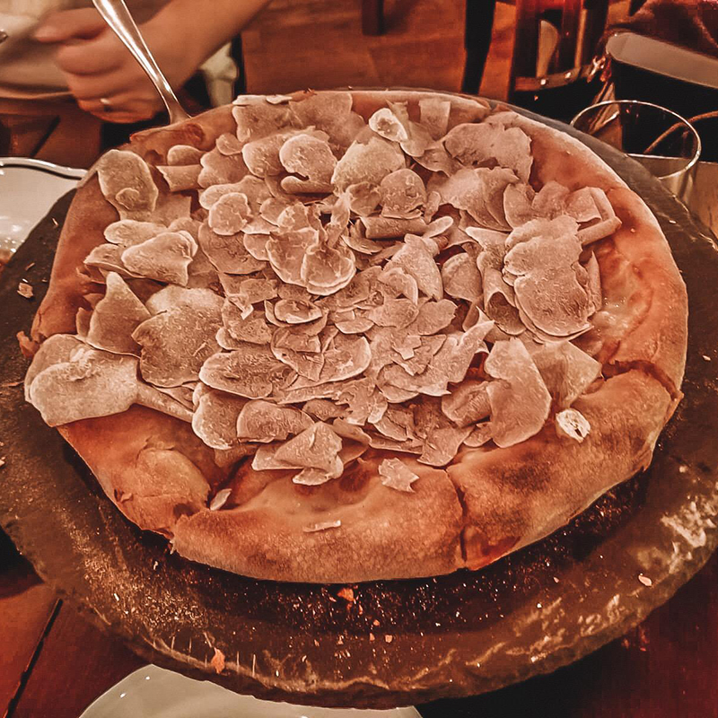 Truffle‑topped pizza